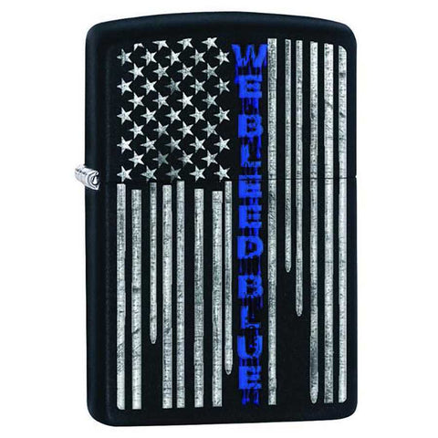 Thin Blue Line We Bleed Blue Zippo Lighter