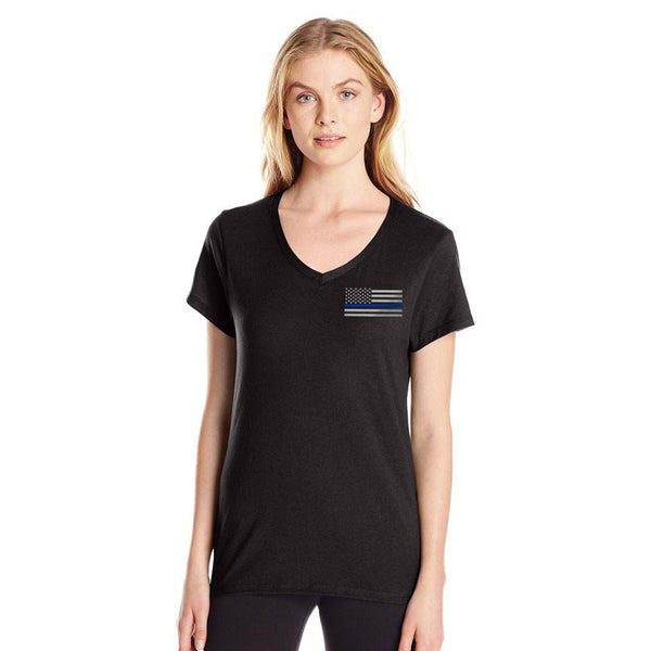Women's Shirt - Thin Blue Line V-neck
