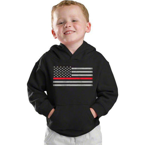 Youth Thin Red Line Flag Hoodie - Kids