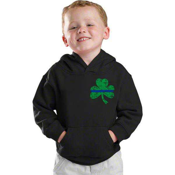Youth Thin Blue Line Shamrock Hoodie Thin Blue Line USA