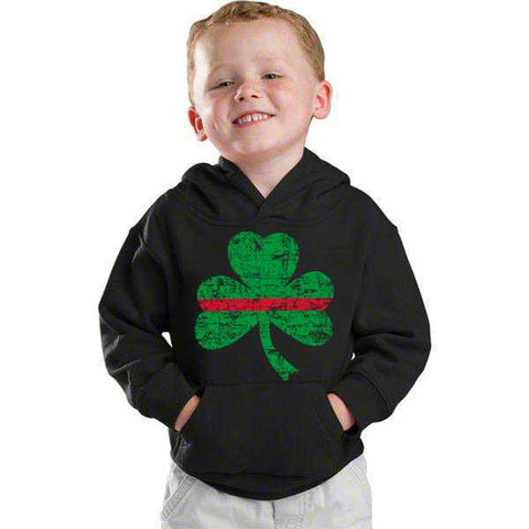 Youth Thin Red Line St. Patrick's Shamrock Hoodie - Kids