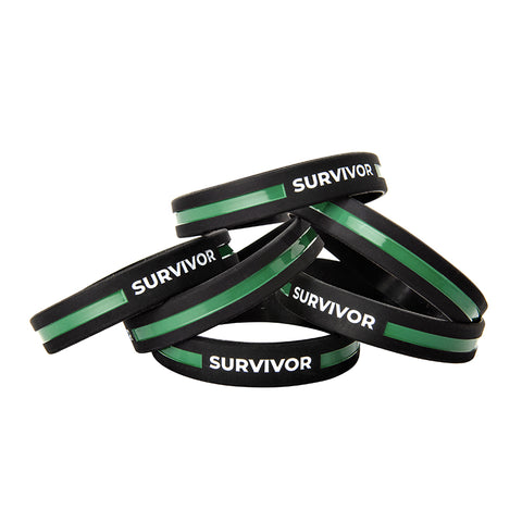 Thin Green Line Military Survivor Bracelet