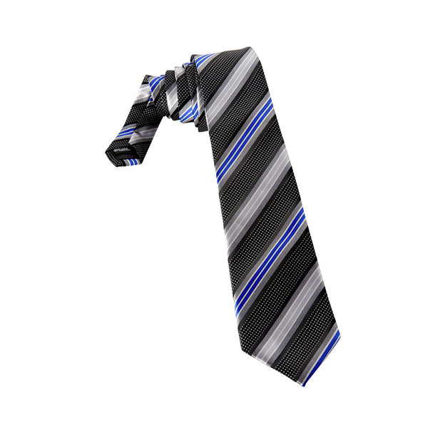 Thin Blue Line Stripes and Dots Tie