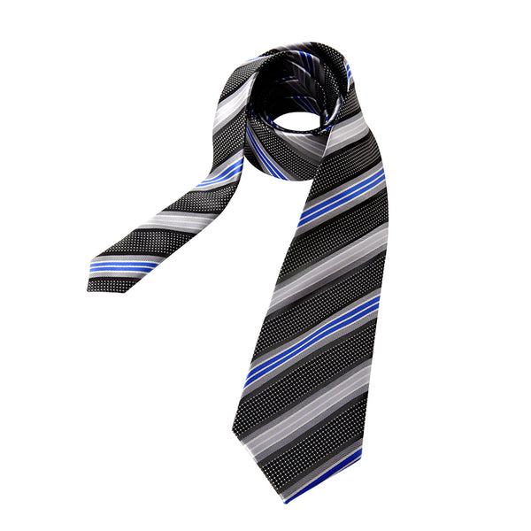 Thin Blue Line Stripes and Dots Tie