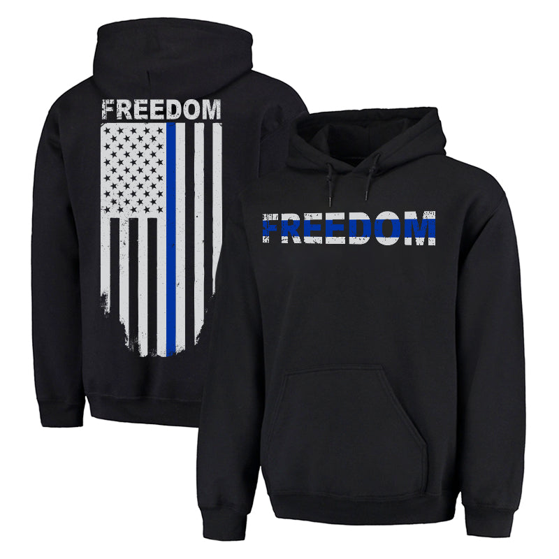 Thin blue line flag hoodie Clearance
