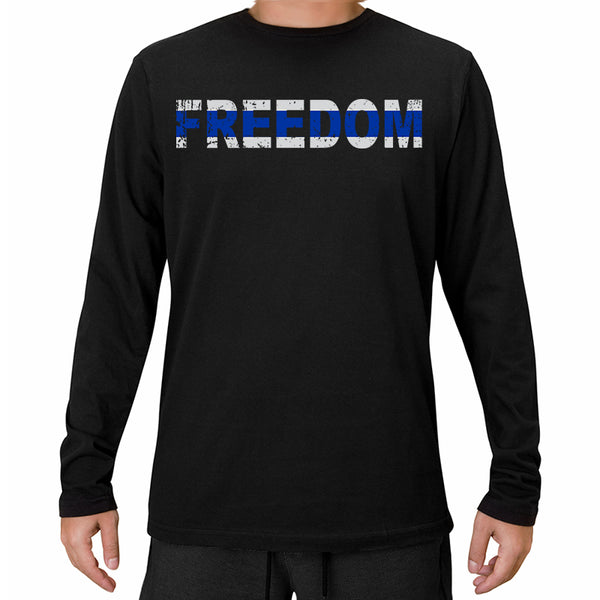 Long Sleeve T-Shirt - Thin Blue Line Freedom