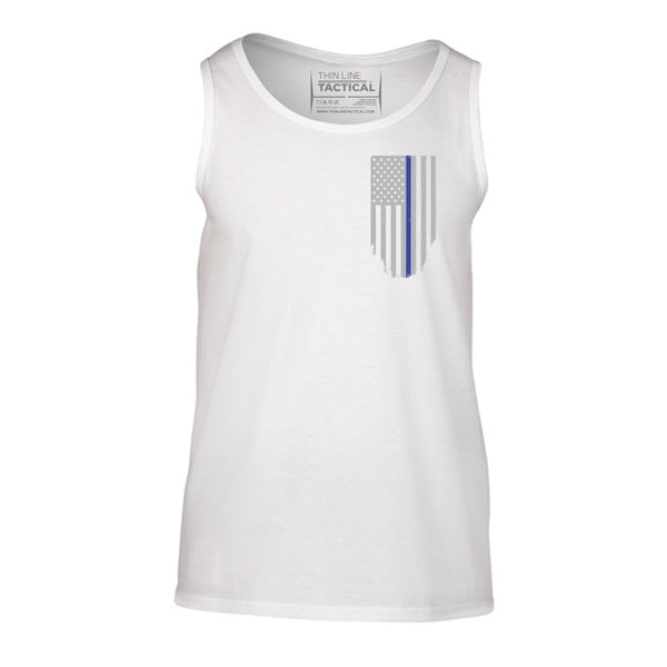 Tank - Thin Blue Line American Flag - HONOR & RESPECT - Thin Blue Line USA - 6