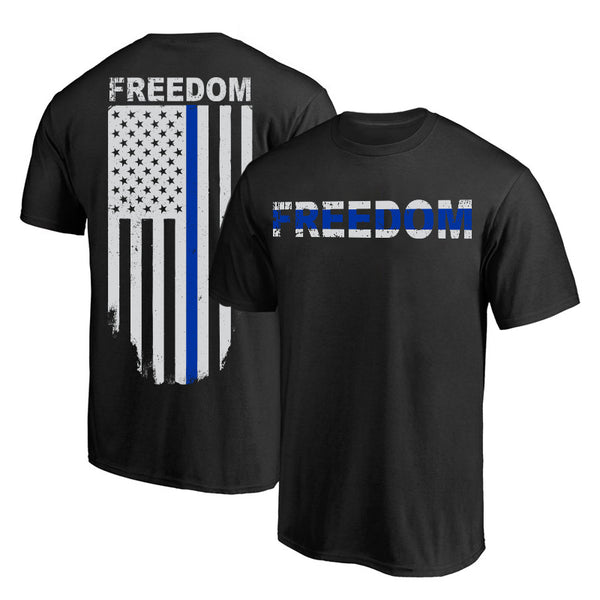 thin blue line dress shirt Thin Blue Line T-Shirt From Aggressive Thread Black / M