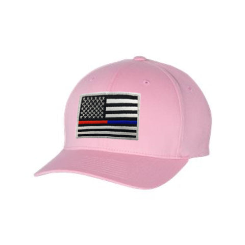 Flexfit Hat - Dual Line American Flag, Pink