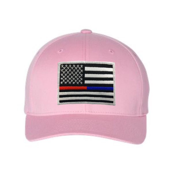 Flexfit Hat - Dual Line American Flag, Pink