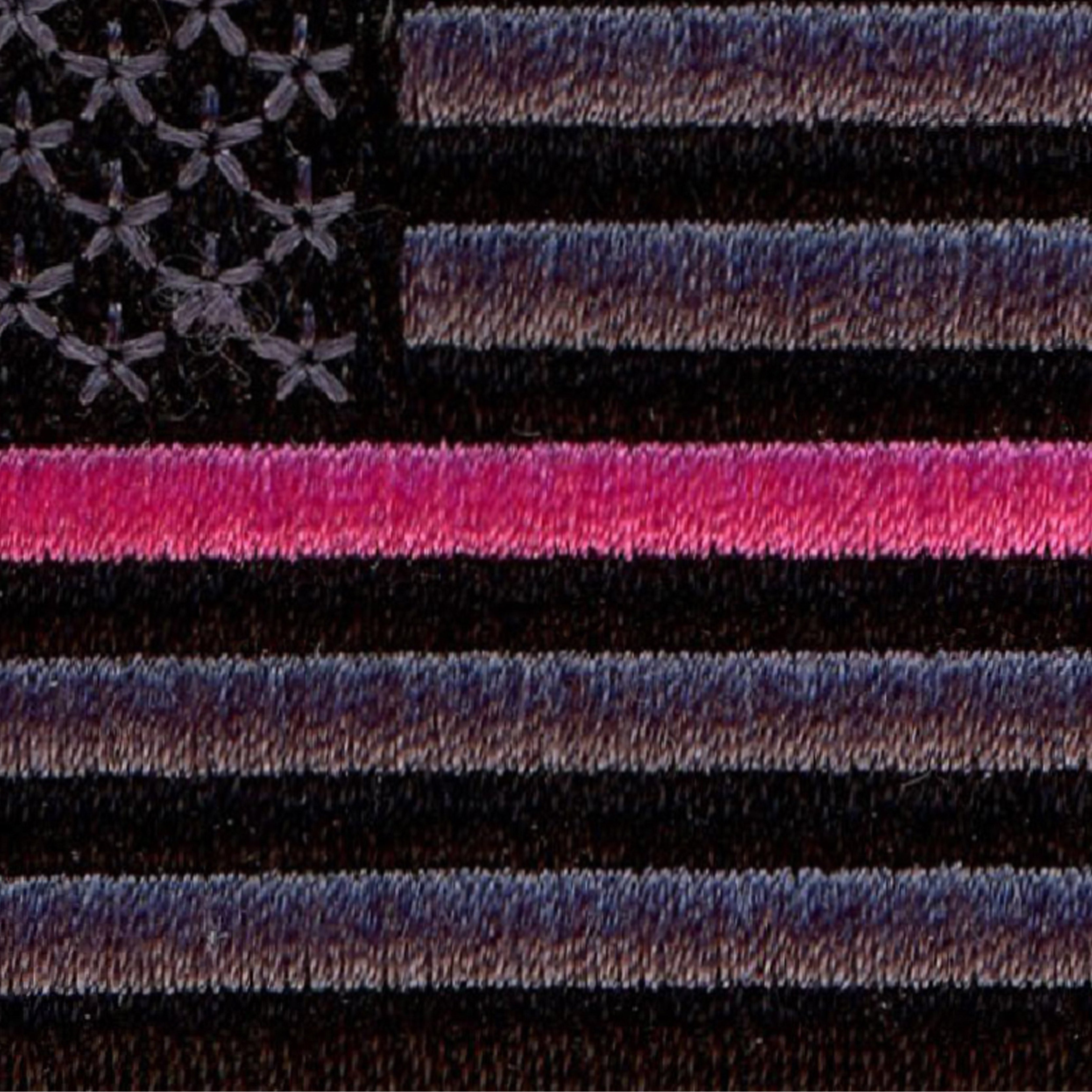 Subdued Pink Line American Flag - Hook-and-Loop Patch - Thin Blue Line USA Sew-On