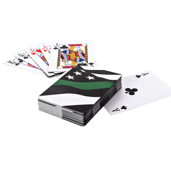 Thin Green Line® Military American Flag - Playing Cards