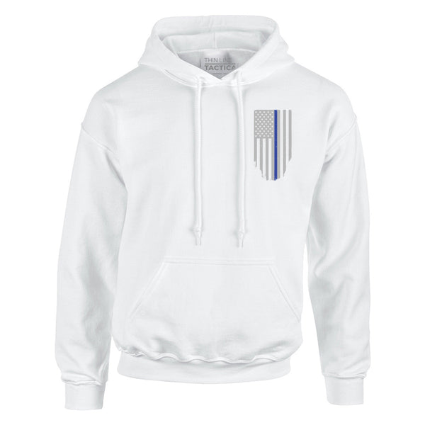 Hoodie - Thin Blue Line American Flag HONOR & RESPECT - Thin Blue Line USA - 8