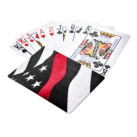 Thin Red Line American Flag - Playing Cards