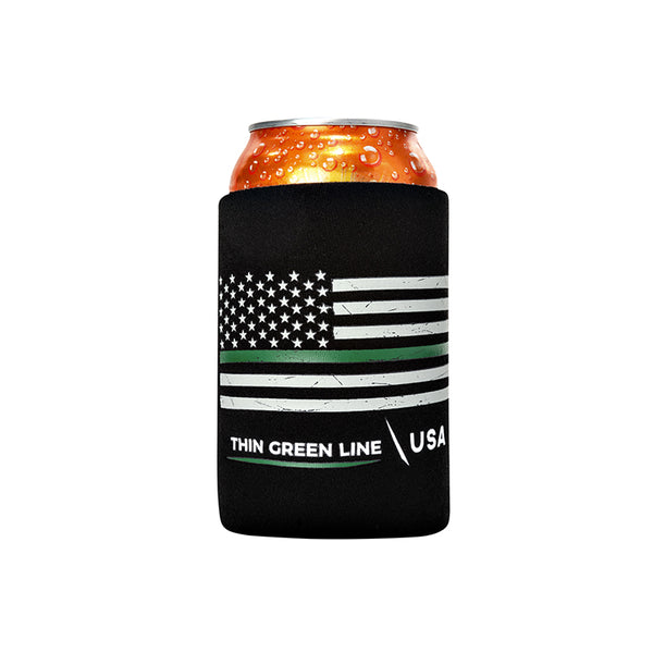 Thin Green Line® American Flag Can Koozie