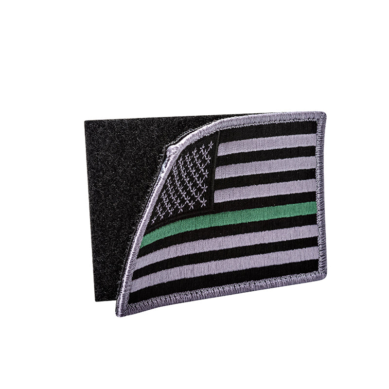 Thin Green Line American Flag Hook-and-Loop Patch