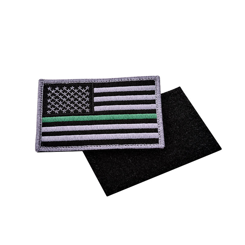 Thin Green Line American Flag Hook-and-Loop Patch