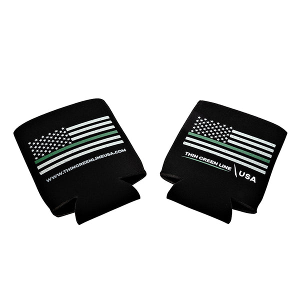 Thin Green Line® American Flag Can Koozie