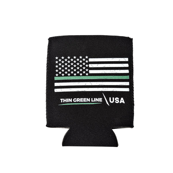 Thin Green Line® American Flag Can Koozie