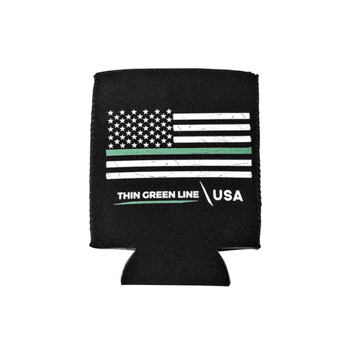 Thin Green Line® American Flag Can Koozie